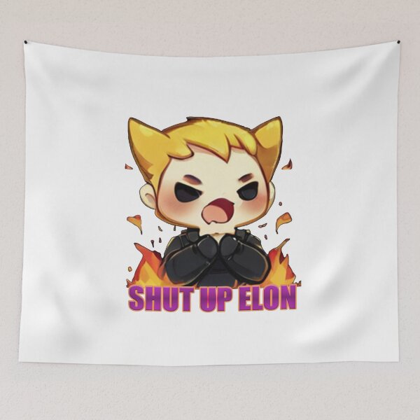 Item preview, Shut Up Elon Tesla Sticker Design - Bumper Sticker designed and sold by Mehmet Hanifi Ekşi.