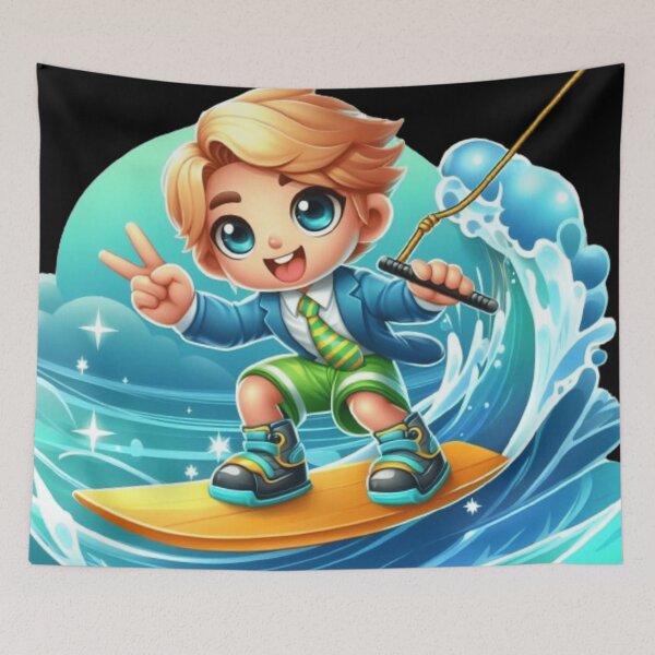 Item preview, Wakeboarding: Cute Wakeboarding boy designed and sold by joabaj.