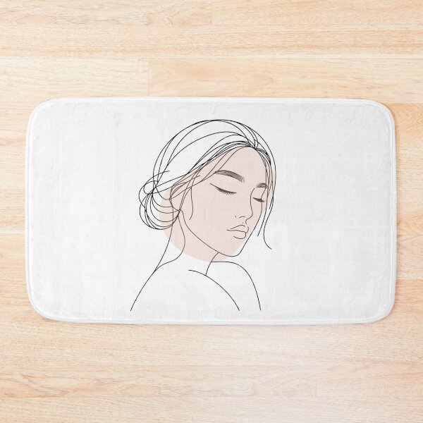 Item preview, One line woman face drawing, Abstract minimal female single line art designed and sold by MusesWhispers.