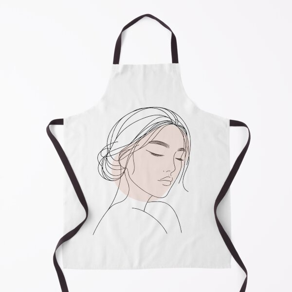 Item preview, One line woman face drawing, Abstract minimal female single line art designed and sold by MusesWhispers.
