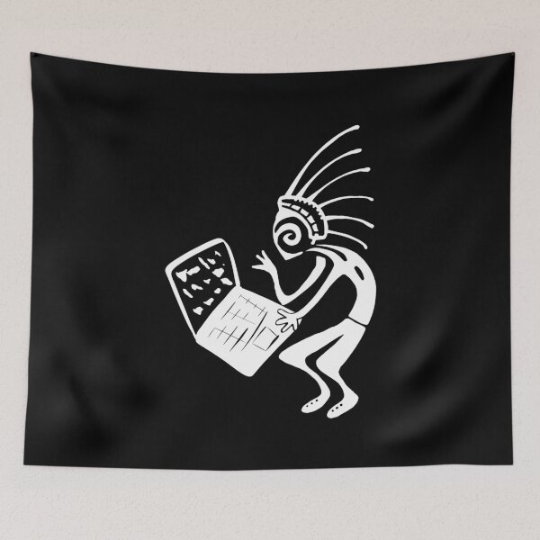 Item preview, Kokopelli laptop white designed and sold by nogamax.