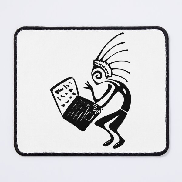 Item preview, Kokopelli laptop black designed and sold by nogamax.