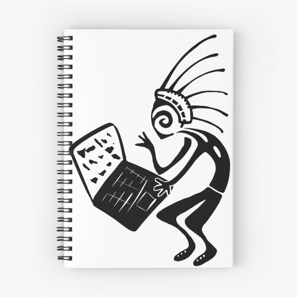 Item preview, Kokopelli laptop black designed and sold by nogamax.