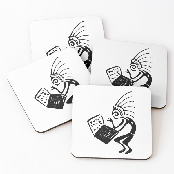 Item preview, Kokopelli laptop black designed and sold by nogamax.