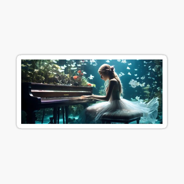 Seaside Piano Fantasy 5 Sticker
