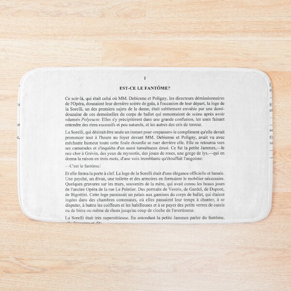 Item preview, First page of Gaston Leroux's book Le Fantôme de l'Opéra designed and sold by LunaMothDesigns.