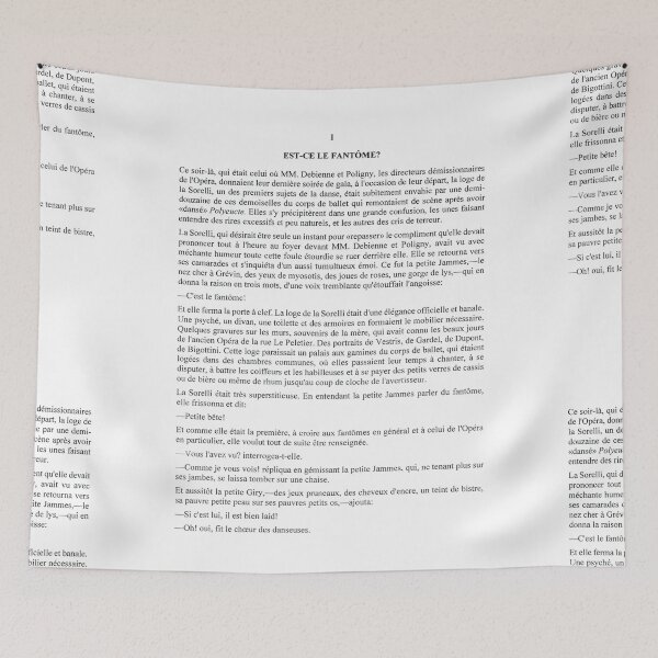 Item preview, First page of Gaston Leroux's book Le Fantôme de l'Opéra designed and sold by LunaMothDesigns.