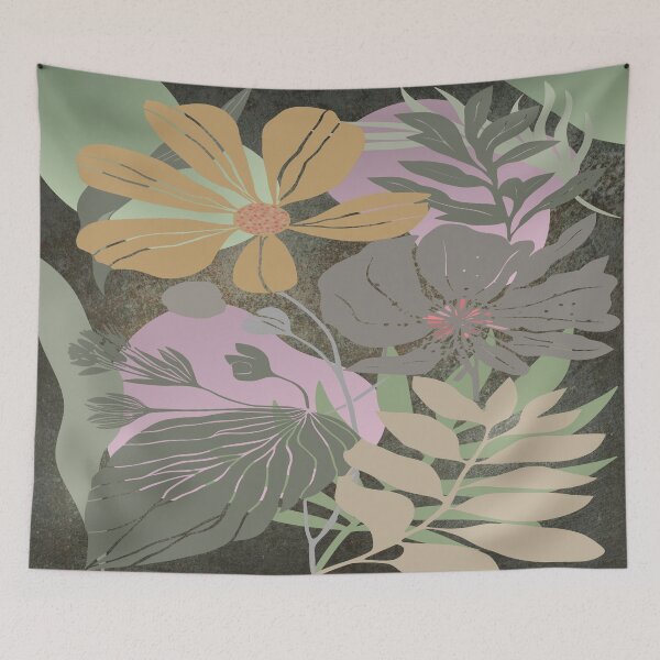 Item preview, Abstract home decorating minimalist flower line art wall poster designed and sold by jayne0524.