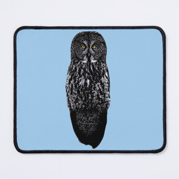 Item preview, Great Gray Owl Black Alternate Design designed and sold by designsasstultd.