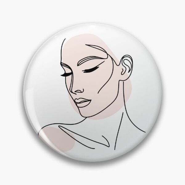 Item preview, One line woman face drawing, Abstract minimal female single line art designed and sold by MusesWhispers.
