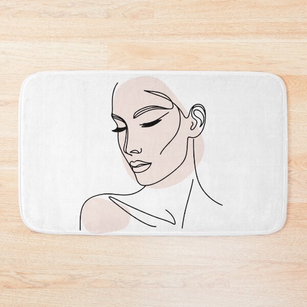 Item preview, One line woman face drawing, Abstract minimal female single line art designed and sold by MusesWhispers.