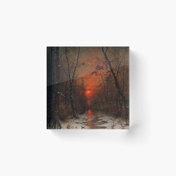 Item preview, Sunset over the Winter Forest - Heinrich Gogarten designed and sold by darkgothicart.