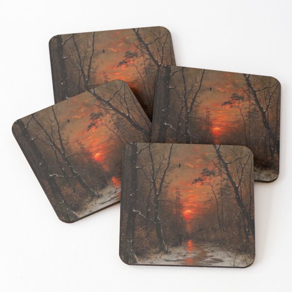 Item preview, Sunset over the Winter Forest - Heinrich Gogarten designed and sold by darkgothicart.