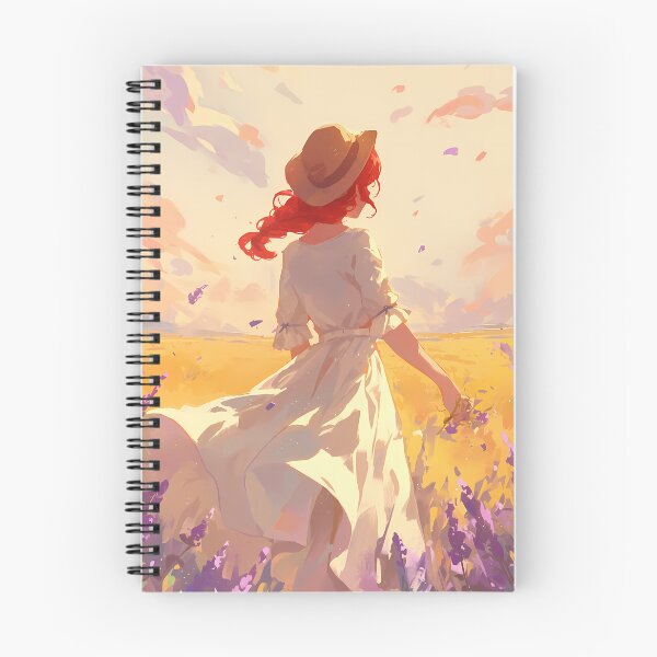 Item preview, Red Hair Girl In Lavender Fields designed and sold by sakurashorty.