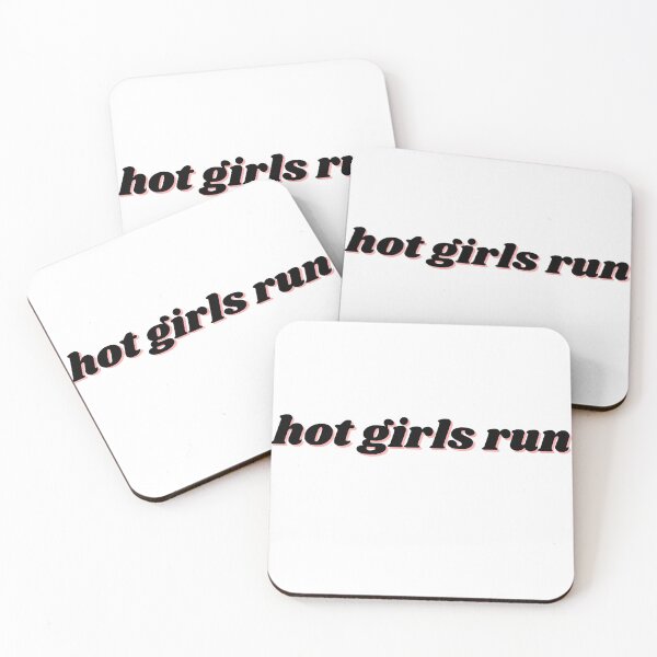 Item preview, Hot girls run, black and pink  designed and sold by ChiWellness Shop.