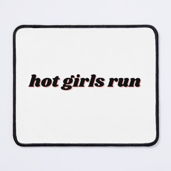 Item preview, Hot girls run, black and pink designed and sold by ChiWellness Shop.