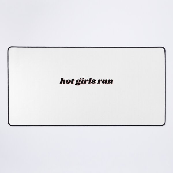 Item preview, Hot girls run, black and pink designed and sold by ChiWellness Shop.