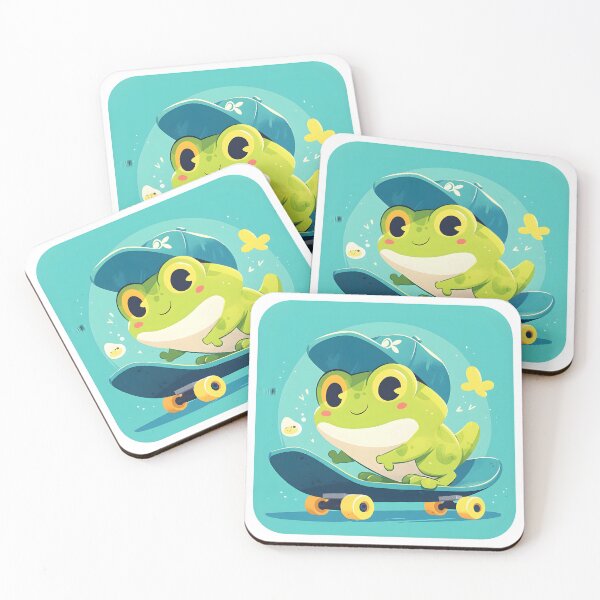 Item preview, Cute Skateboarding Frog designed and sold by StickySparkle.
