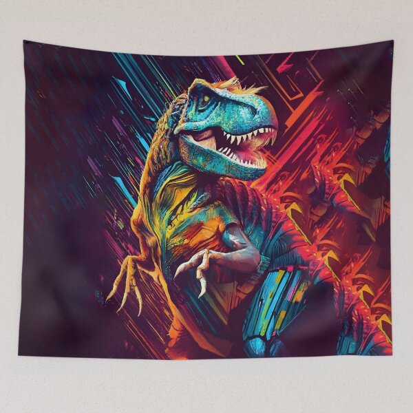 Item preview, Dinosaur Elegance: Vibrant Realism in Red Matrix designed and sold by MarinaFila.