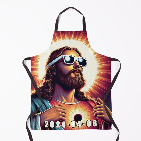 Artikelvorschau, Totale Sonnenfinsternis Jesus Christus 2024 entworfen und verkauft von TomFrontierArt.