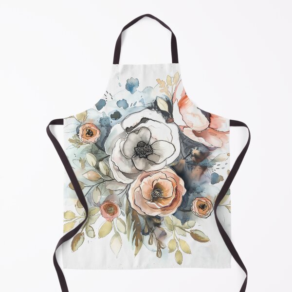 Artikelvorschau, Abstrakte Aquarellblumenkunst in gedämpften Farben entworfen und verkauft von Inktown.