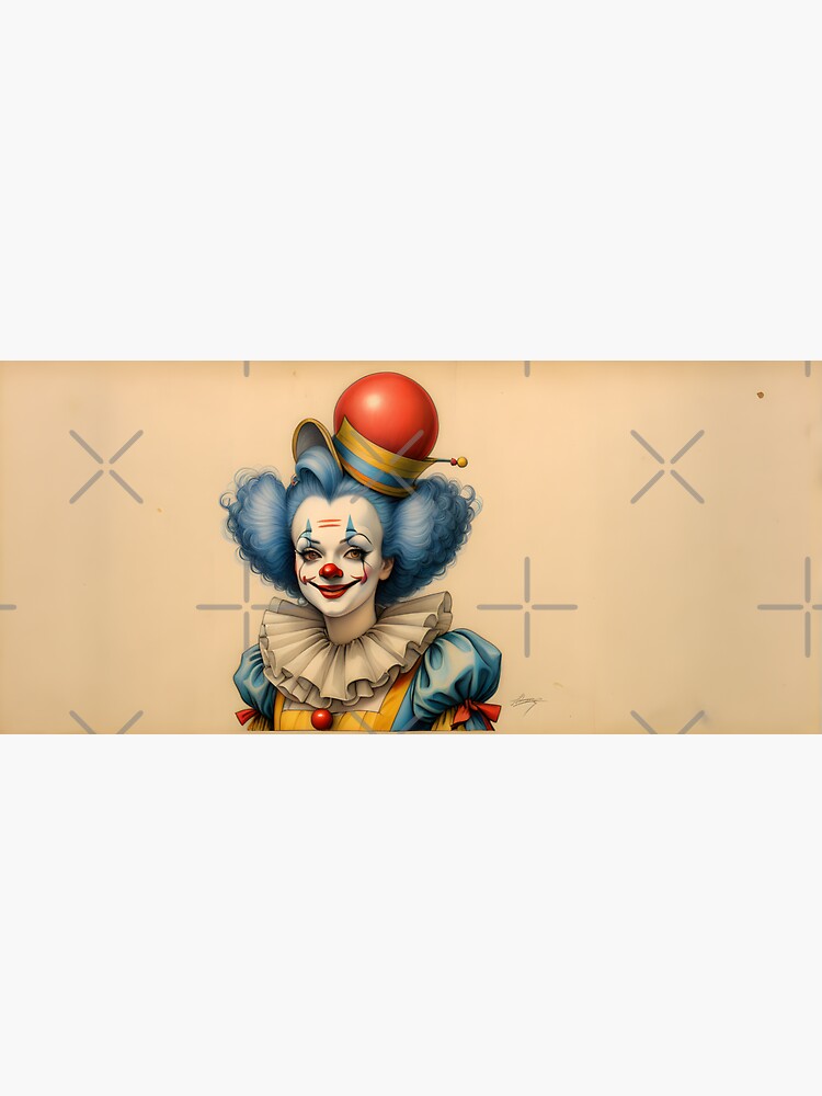Thumbnail 3 of 3, Sticker, Circus Clown Fantasy 2 designed and sold by McMuggles.