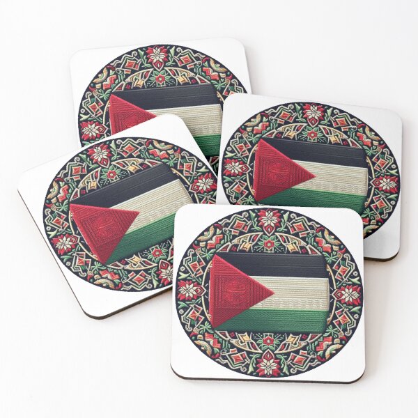 Item preview, Circular Palestine embroidery , GazaTATREEZ Designs , free Palestine , Palestine t-shirt design, floral tatreez  flag, palestinian tatreez flag,  designed and sold by TellaShop.