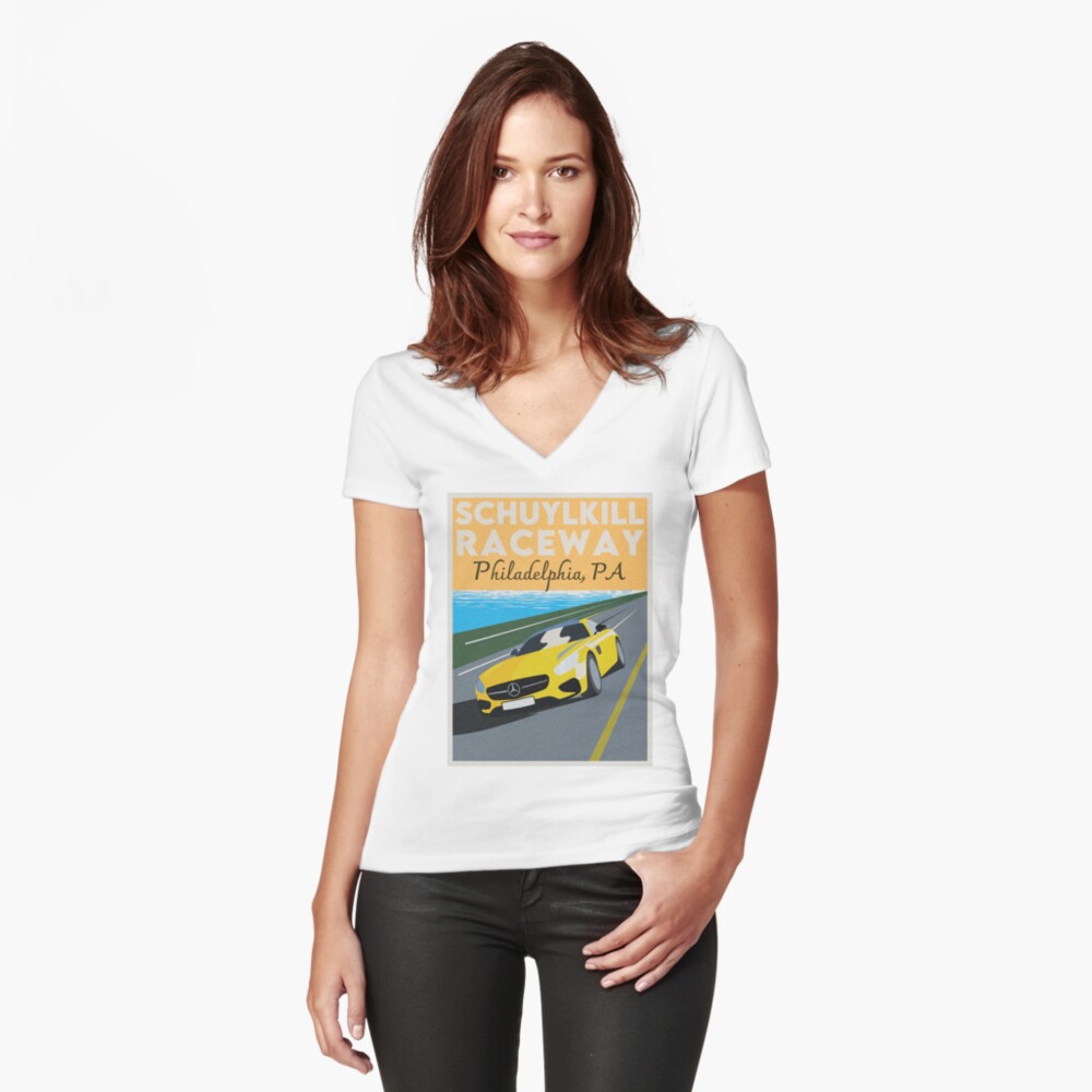Item preview, Fitted V-Neck T-Shirt designed and sold by Rockys-Randoms.
