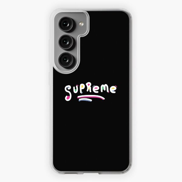 black supreme phone case