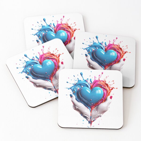 Item preview, Water Splash, splash color, heart with hands splash, Digital Print Art designed and sold by Charlygood.