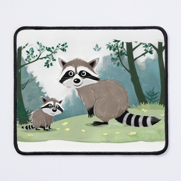Item preview, Raccoon father and son in the woods designed and sold by omerfdln34.