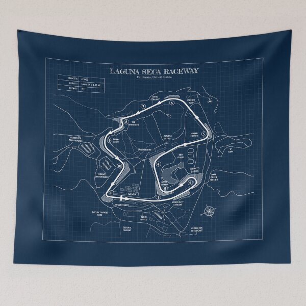 Item preview, Laguna Seca (Navy Blueprint) designed and sold by BGALAXY.