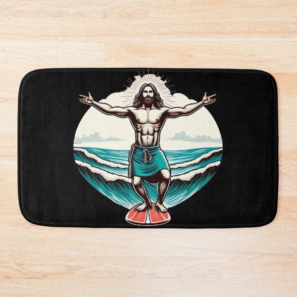 Item preview, Funny Jesus Christ Surfing designed and sold by TomFrontierArt.
