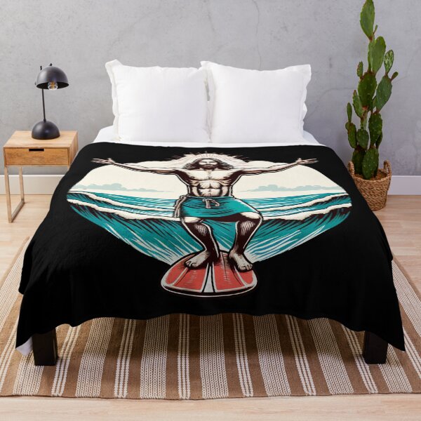 Item preview, Funny Jesus Christ Surfing designed and sold by TomFrontierArt.