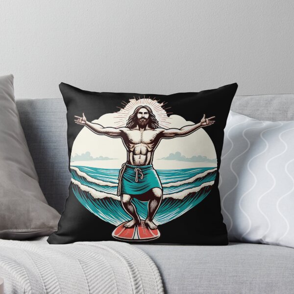 Item preview, Funny Jesus Christ Surfing designed and sold by TomFrontierArt.