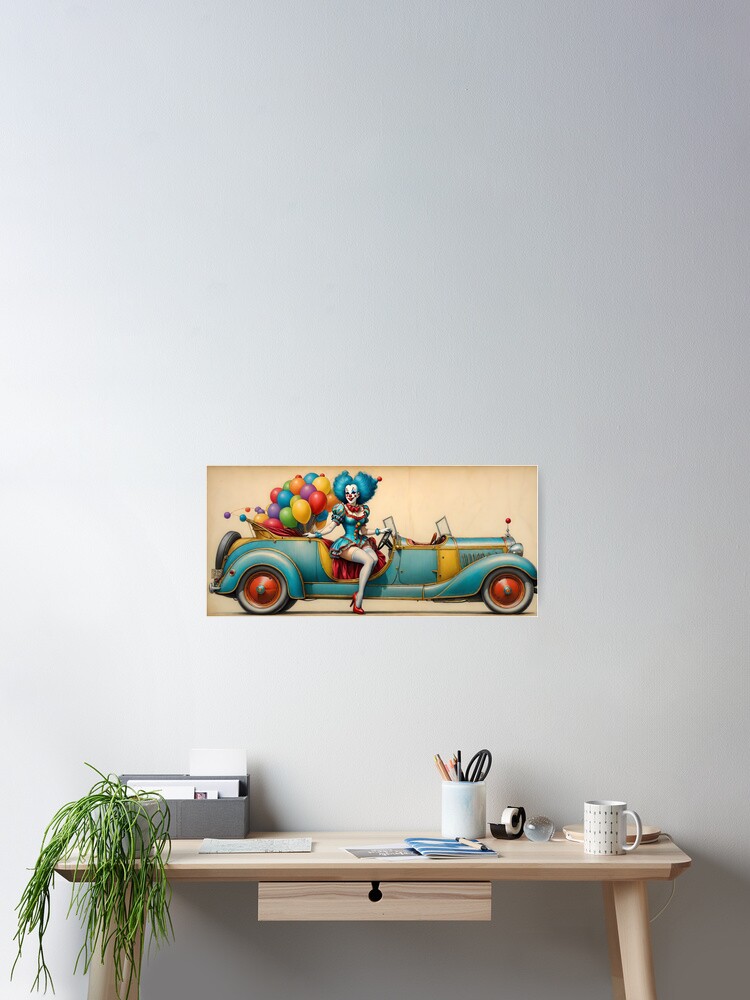 Thumbnail 2 of 3, Poster, Circus Clown Fantasy 6 designed and sold by McMuggles.