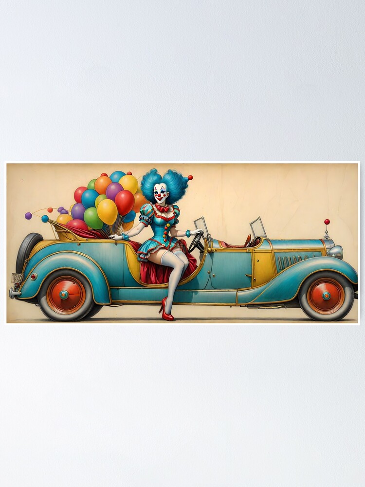 Thumbnail 1 of 3, Poster, Circus Clown Fantasy 6 designed and sold by McMuggles.