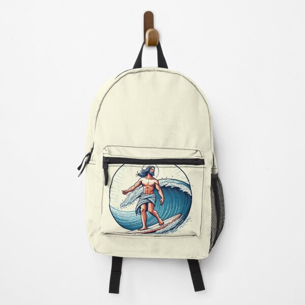 Item preview, Funny Jesus Christ On Surfboard designed and sold by TomFrontierArt.