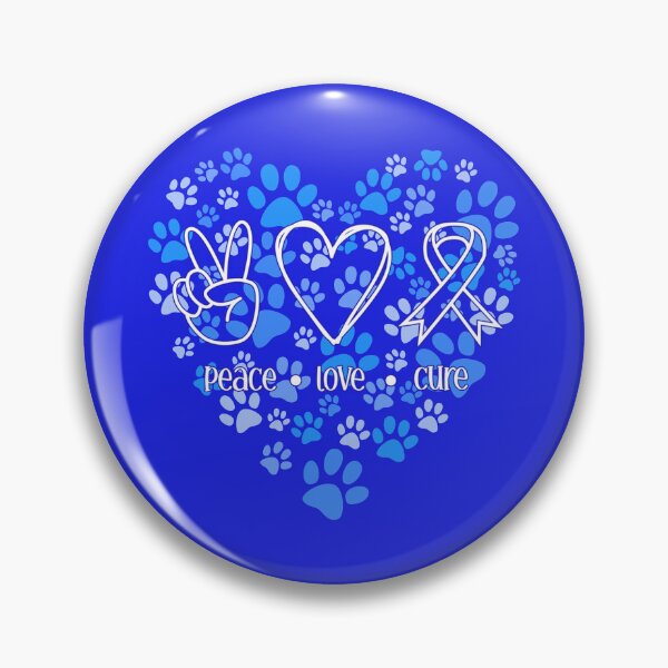 Item preview, Peace, Love, Cure Blue Paws Heart designed and sold by JulieAnnPix.