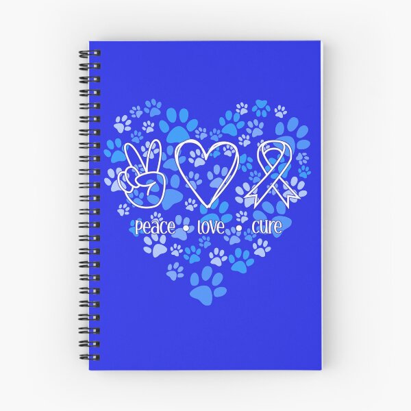 Item preview, Peace, Love, Cure Blue Paws Heart designed and sold by JulieAnnPix.