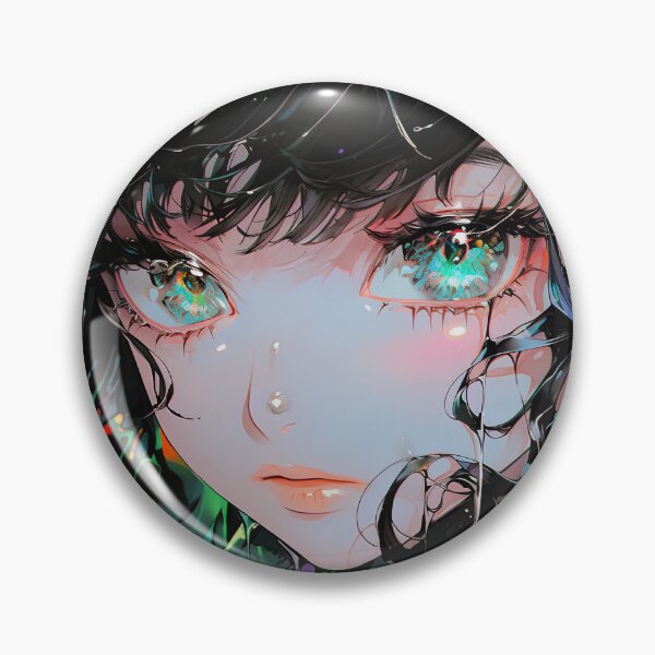 Item preview, Chica anime de goteo de color espectral brillante designed and sold by bubblegoth.