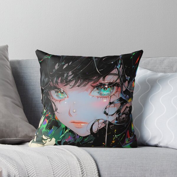 Item preview, Glossy Spectral Color Drip Anime Girl designed and sold by bubblegoth.