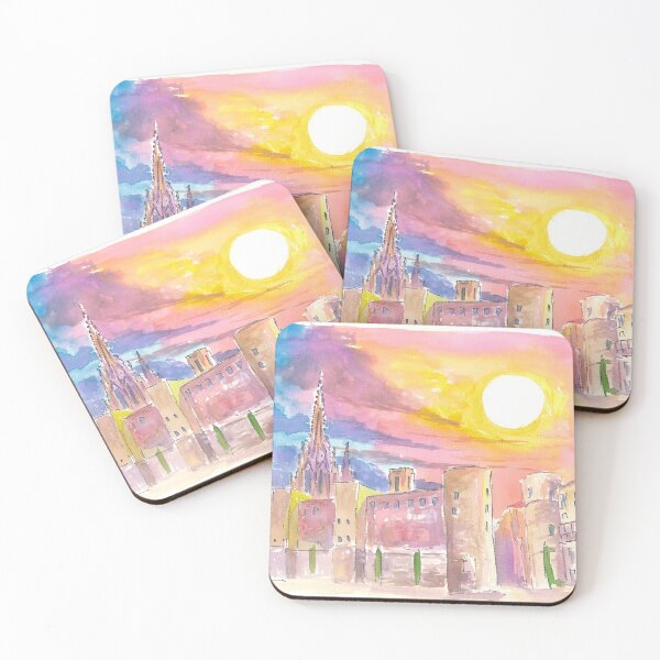 Item preview, Barcelona Placa Nova Morning Sun View designed and sold by artshop77.