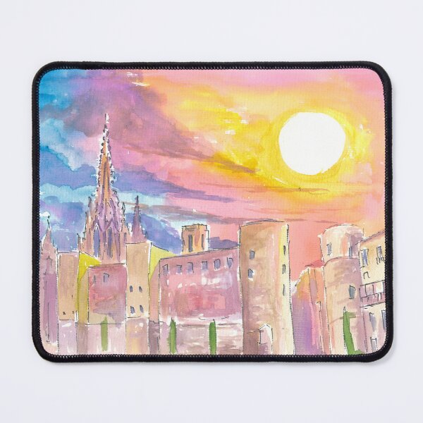 Item preview, Barcelona Placa Nova Morning Sun View designed and sold by artshop77.