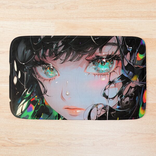 Item preview, Glossy Spectral Color Drip Anime Girl designed and sold by bubblegoth.