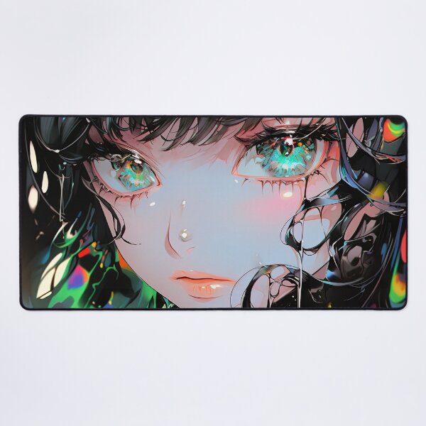 Item preview, Glossy Spectral Color Drip Anime Girl designed and sold by bubblegoth.