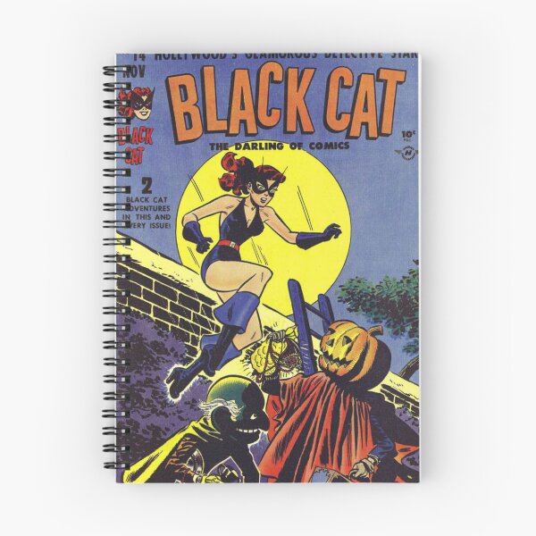Item preview, Black Cat Halloween Vintage Comic Book Art designed and sold by IceCreamKisses.