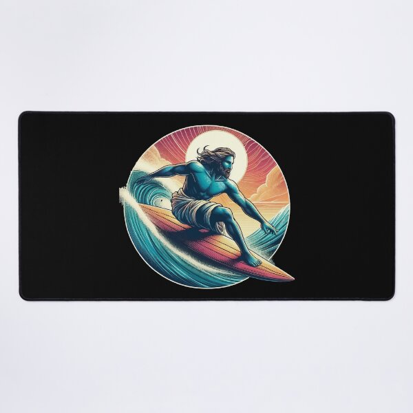Item preview, Retro Jesus Christ On Surfboard designed and sold by TomFrontierArt.