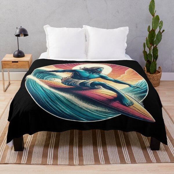 Item preview, Retro Jesus Christ On Surfboard designed and sold by TomFrontierArt.