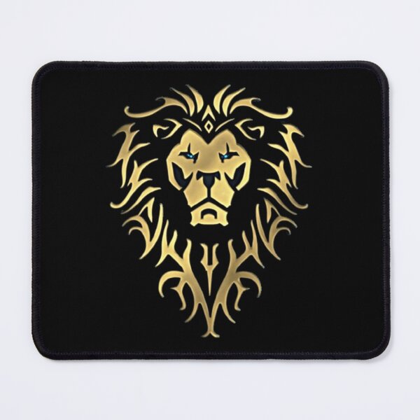 Item preview, World of warcraft game Alliance logo - WoW - black background designed and sold by Magic3D.